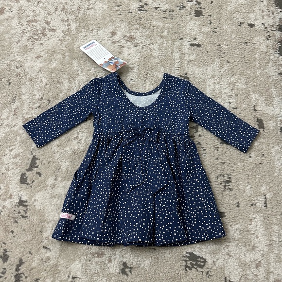 Ruffle Butts Baby Girl Polka Dot Twirl Dress Size 12/18 Months Brand New - Picture 2 of 3